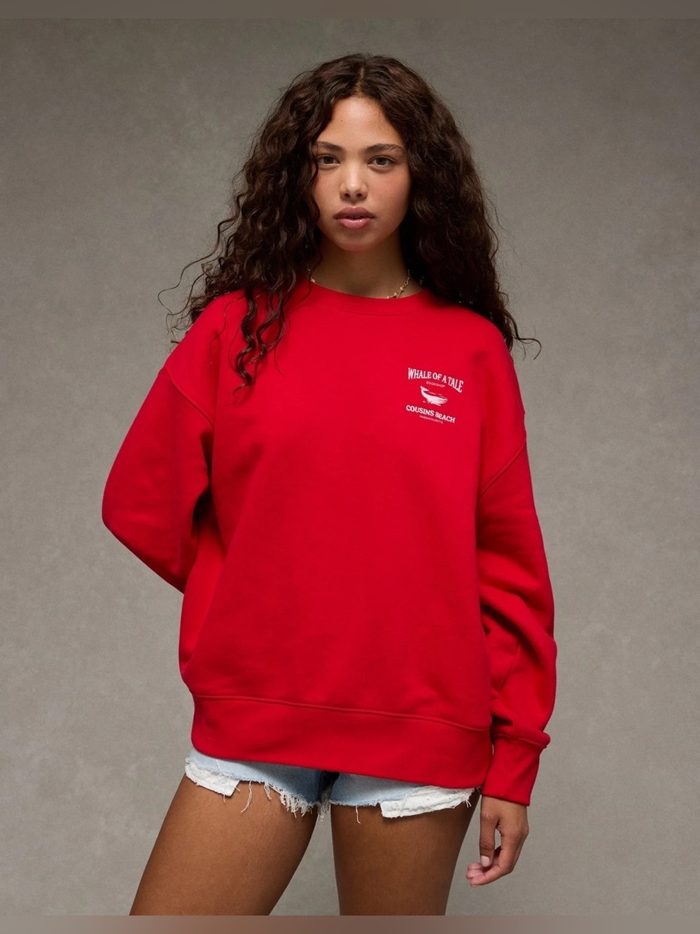 American Eagle The Summer I Turned Pretty Red Crewneck Sweatshirt